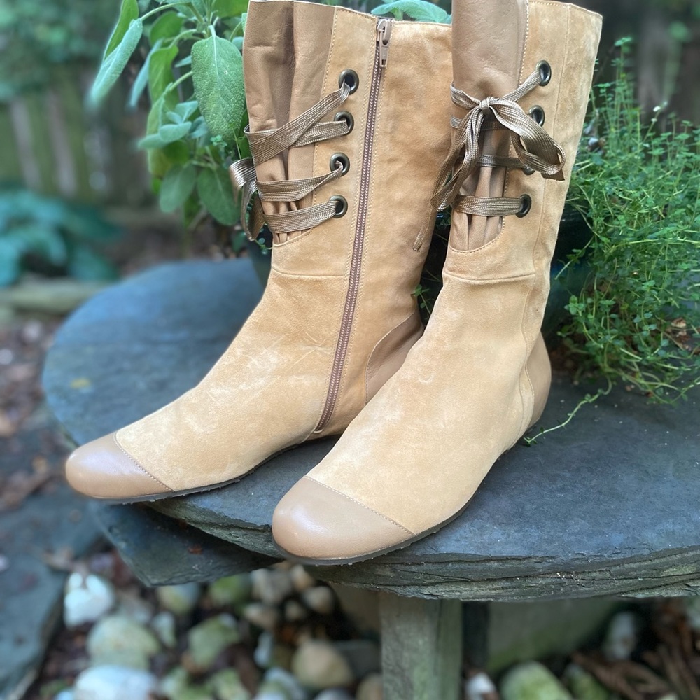 New Peter Kent Italian Suede Boots size EU 39.5 - Picture 2 of 13